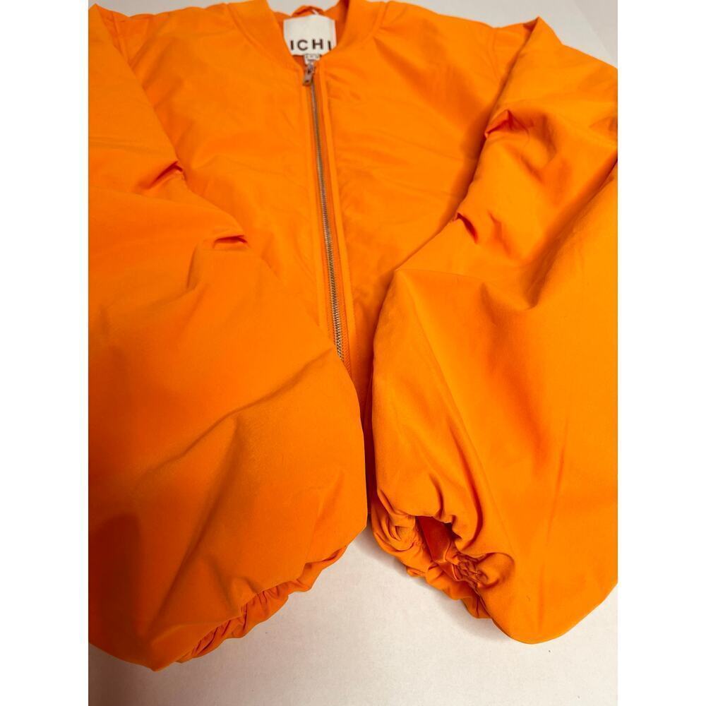 Anthropologie ICHI IHELISO JA Bomber Jacket size 38/ Medium Orange Full zip - Picture 7 of 13
